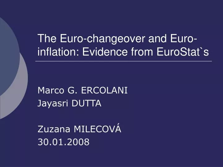 the euro changeover and euro inflation evidence from eurostat s