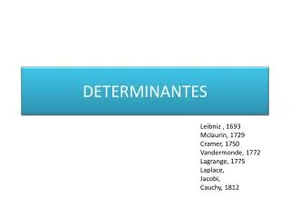 determinantes