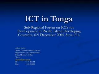 ICT in Tonga