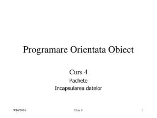 programare orientata obiect