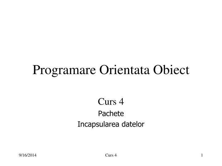 programare orientata obiect