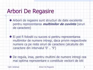 arbori de regasire