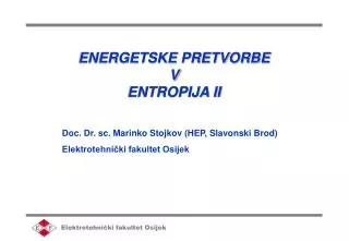 energetske pretvorbe v entropija ii