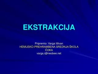 ekstrakcija