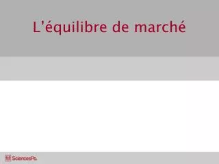 l quilibre de march