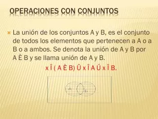 operaciones con conjuntos