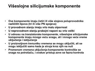 vi eslojne silicijumske komponente