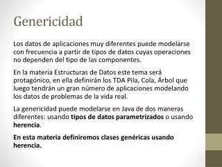 genericidad