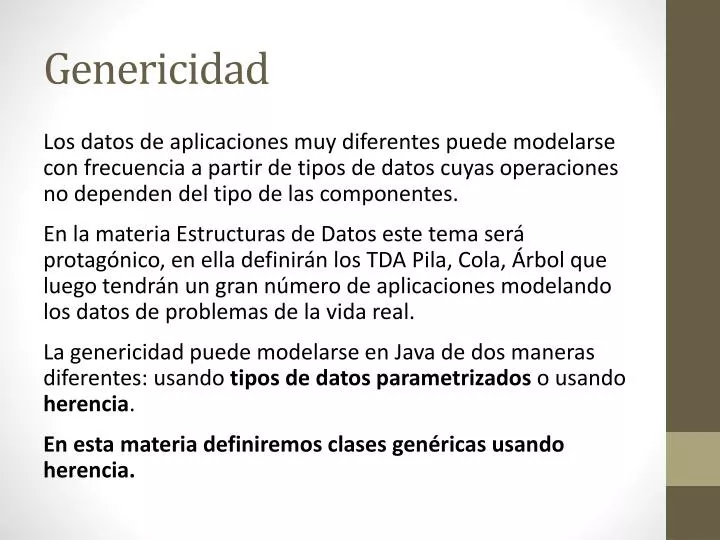 genericidad