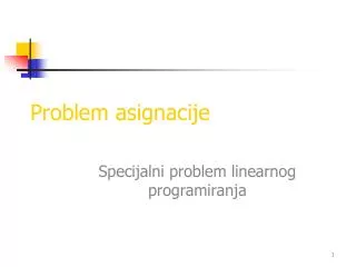 problem asignacije