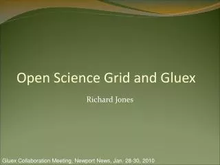 Open Science Grid and Gluex
