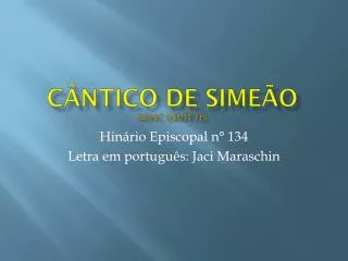 c ntico de sime o nunc dimittis