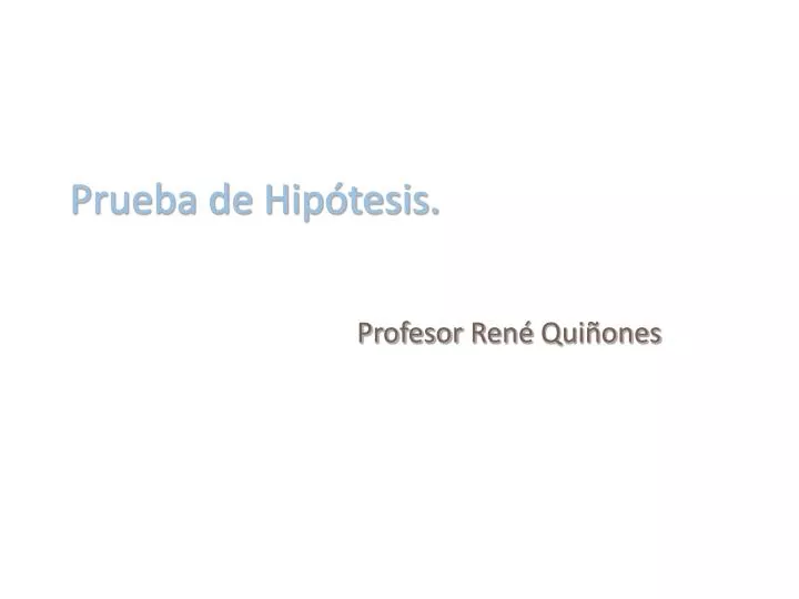 prueba de hip tesis