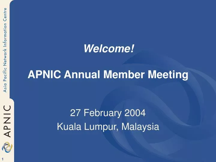 welcome apnic annual member meeting