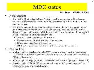 MDC status