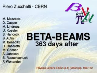 BETA-BEAMS