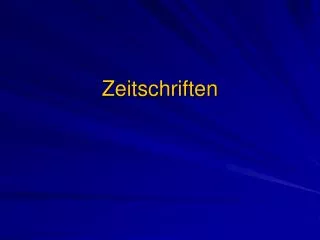 zeitschriften