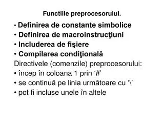 functiile p reprocesorul ui