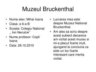 muzeul bruckenthal