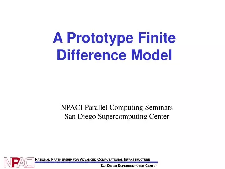 a prototype finite difference model