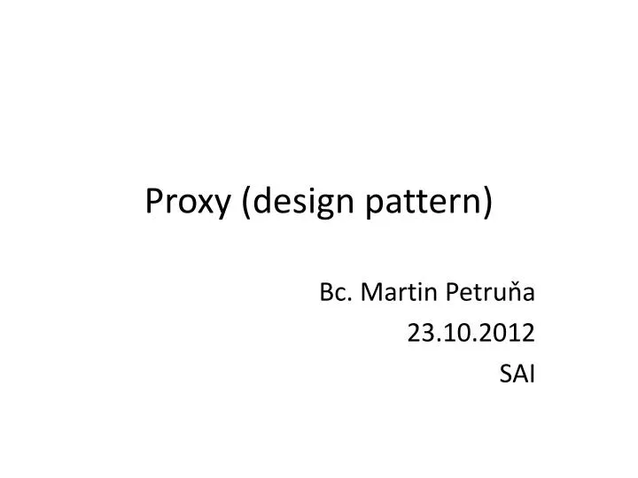 proxy design pattern