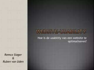 website usability