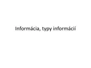 inform cia typy inform ci