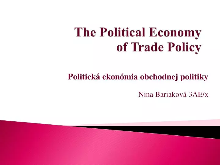 the political economy of trade policy