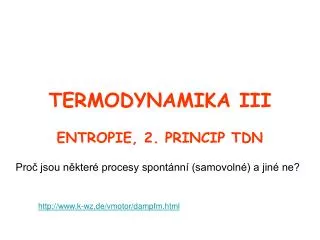 termodynamika iii