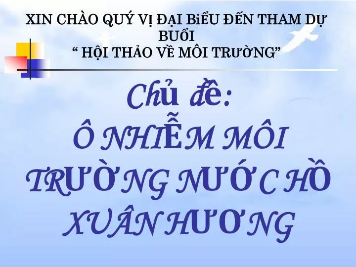 ch nhi m m i tr ng n c h xu n h ng