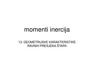 momenti inercija