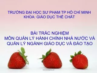 tr ng i h c s ph m tp h ch minh khoa gi o d c th ch t