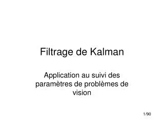 filtrage de kalman