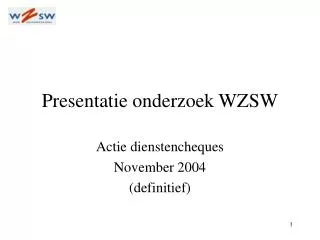 presentatie onderzoek wzsw