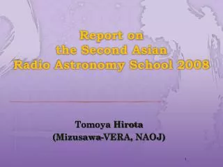 Report on the Second Asian Radio Astronomy School 2008