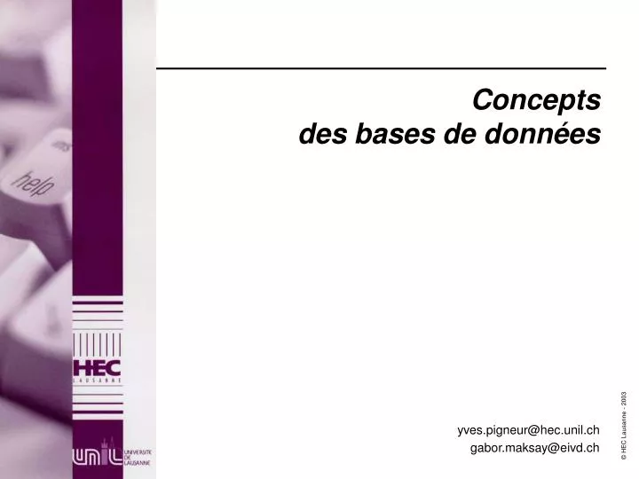 concepts des bases de donn es