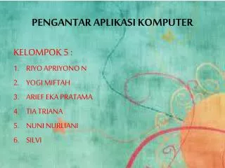 PPT - PENGANTAR APLIKASI KOMPUTER PowerPoint Presentation, Free ...