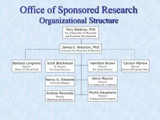 Office of Sponsored Research Organizational Structure