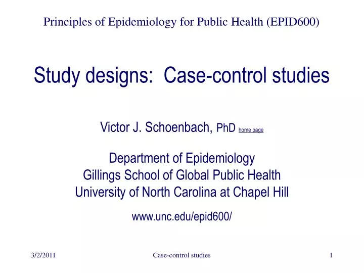 study designs case control studies