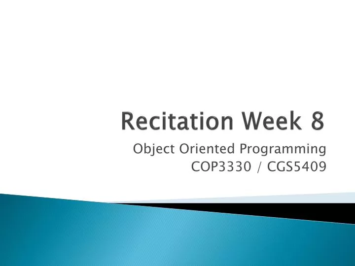 recitation week 8