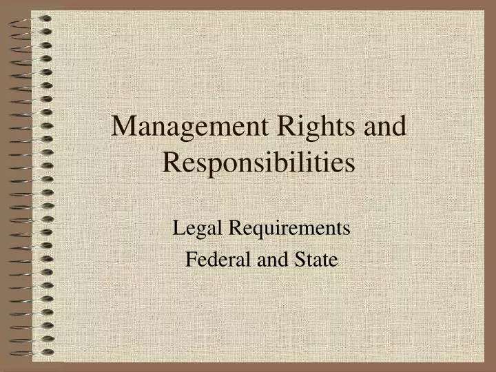 management rights and responsibilities