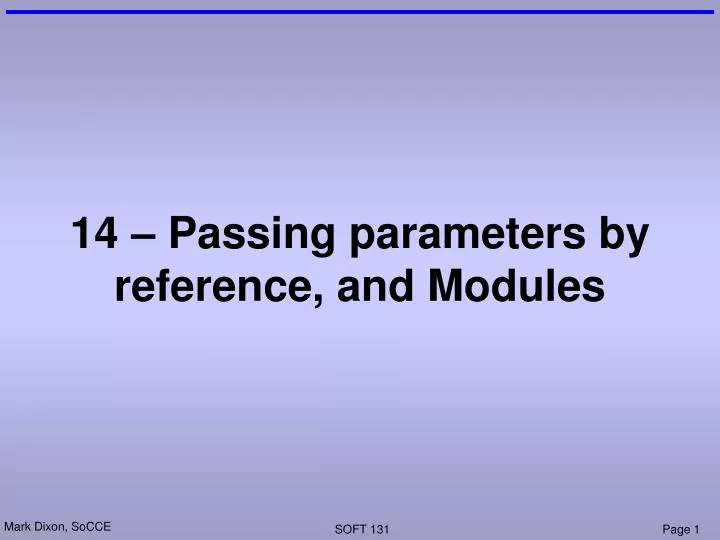 14 passing parameters by reference and modules