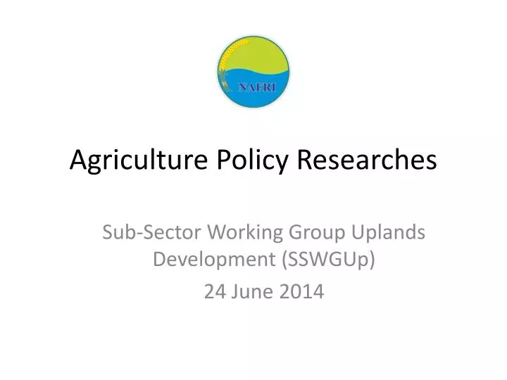 agriculture policy researches