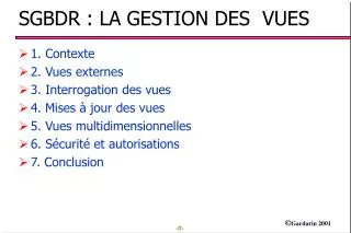 sgbdr la gestion des vues