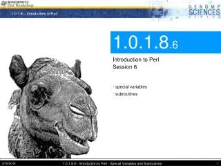 1.0.1.8 .6 Introduction to Perl Session 6