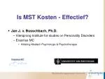 Is MST Kosten - Effectief? - slide 1