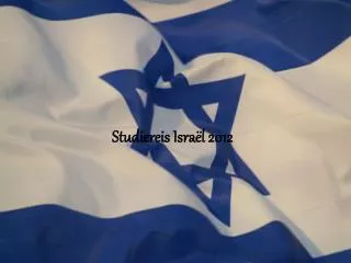 studiereis isra l 2012