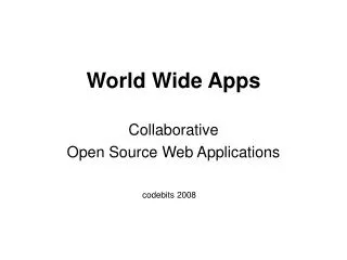 World Wide Apps