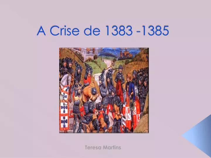a crise de 1383 1385