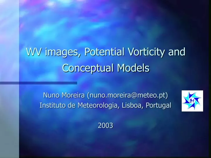 wv images potential vorticity and conceptual models
